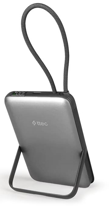 გარე დამტენები Ttec Ttec Recharger M LCD 10000mAh Magesafe comp PD20W Power Bank With USB-C and Stand Black 2BB230GR - Image 4
