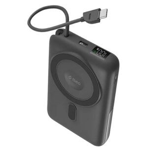 გარე დამტენები Ttec Ttec Recharger M LCD 10000mAh Magesafe comp PD20W Power Bank With USB-C and Stand Black 2BB230GR