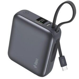 გარე დამტენები Ttec TTEC RECHARGER MINI LCD 10.000MAH PD 35W POWERBANK WITH USB-C CABLE 2BB232GR